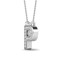 Thumbnail for Diamond 1/20 Ct.Tw. Letter P Pendant in 10K White Gold