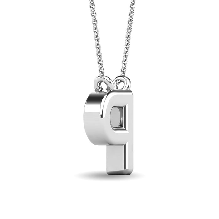 Diamond 1/20 Ct.Tw. Letter P Pendant in 10K White Gold""