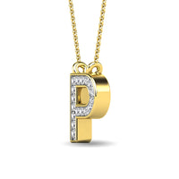 Thumbnail for Diamond 1/20 Ct.Tw. Letter P Pendant in 10K Yellow Gold
