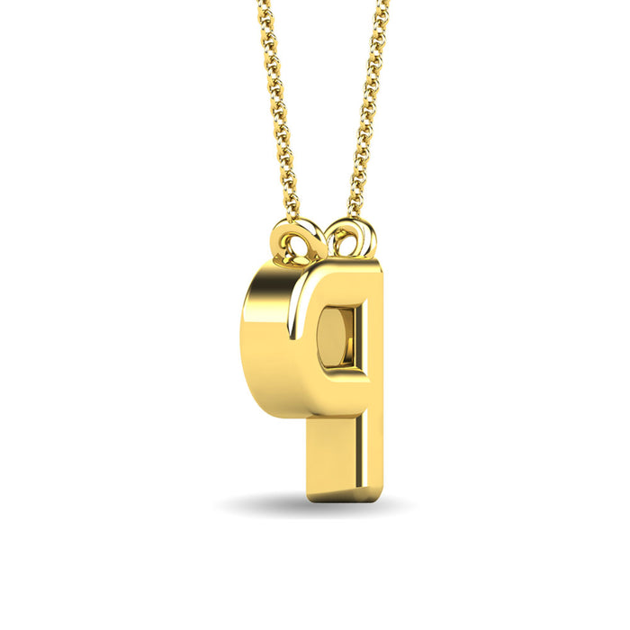 Diamond 1/20 Ct.Tw. Letter P Pendant in 10K Yellow Gold""