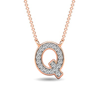 Thumbnail for Diamond 1/20 Ct.Tw. Letter Q Pendant in 10K Rose Gold
