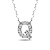 Thumbnail for Diamond 1/20 Ct.Tw. Letter Q Pendant in 10K White Gold