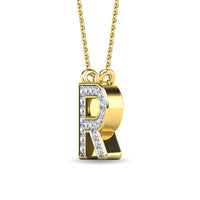 Thumbnail for Diamond 1/20 Ct.Tw. Letter R Pendant in 10K Yellow Gold