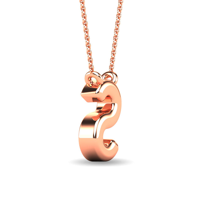 Diamond 1/20 Ct.Tw. Letter S Pendant in 10K Rose Gold""