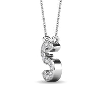 Thumbnail for Diamond 1/20 Ct.Tw. Letter S Pendant in 10K White Gold