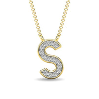 Thumbnail for Diamond 1/20 Ct.Tw. Letter S Pendant in 10K Yellow Gold