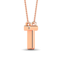 Thumbnail for Diamond 1/20 Ct.Tw. Letter T Pendant in 10K Rose Gold