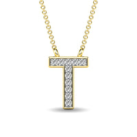 Thumbnail for Diamond 1/20 Ct.Tw. Letter T Pendant in 10K Yellow Gold