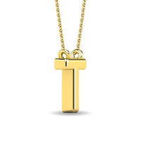 Thumbnail for Diamond 1/20 Ct.Tw. Letter T Pendant in 10K Yellow Gold