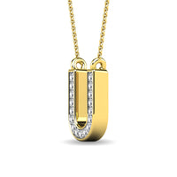 Thumbnail for Diamond 1/20 Ct.Tw. Letter U Pendant in 10K Yellow Gold