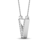 Thumbnail for Diamond 1/20 Ct.Tw. Letter V Pendant in 10K White Gold