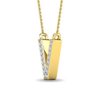Thumbnail for Diamond 1/20 Ct.Tw. Letter V Pendant in 10K Yellow Gold