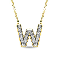 Thumbnail for Diamond 1/20 Ct.Tw. Letter W Pendant in 10K Yellow Gold