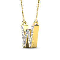 Thumbnail for Diamond 1/20 Ct.Tw. Letter W Pendant in 10K Yellow Gold