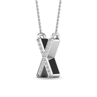 Thumbnail for Diamond 1/20 Ct.Tw. Letter X Pendant in 10K White Gold