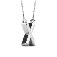 Thumbnail for Diamond 1/20 Ct.Tw. Letter X Pendant in 10K White Gold