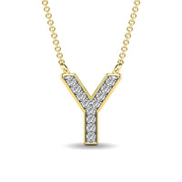 Thumbnail for Diamond 1/20 Ct.Tw. Letter Y Pendant in 10K Yellow Gold
