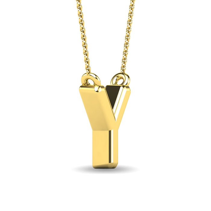 Diamond 1/20 Ct.Tw. Letter Y Pendant in 10K Yellow Gold""