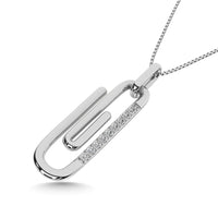 Thumbnail for Diamond 1/20 Ct.Tw. Paper Clip Pendant in 925 Silver