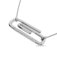 Thumbnail for Diamond 1/20 Ct.Tw. Paper Clip Necklace in 925 Silver