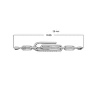 Thumbnail for Diamond 1/20 Ct.Tw. Paper Clip Bracelet in 925 Silver