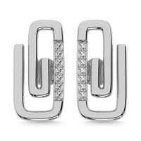 Thumbnail for Diamond 1/10 Ct.Tw. Paper Clip Earrings in 925 Silver