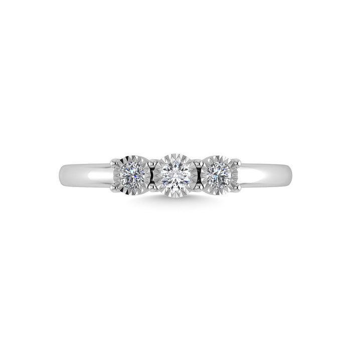 Diamond 1/20 Ct.Tw. Triology Ring in 10K White Gold