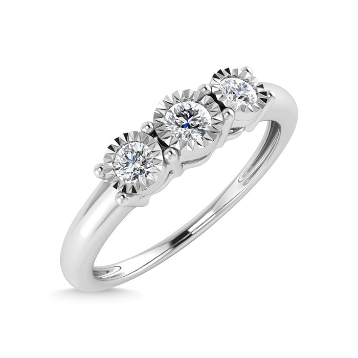 Diamond 1/20 Ct.Tw. Triology Ring in 10K White Gold