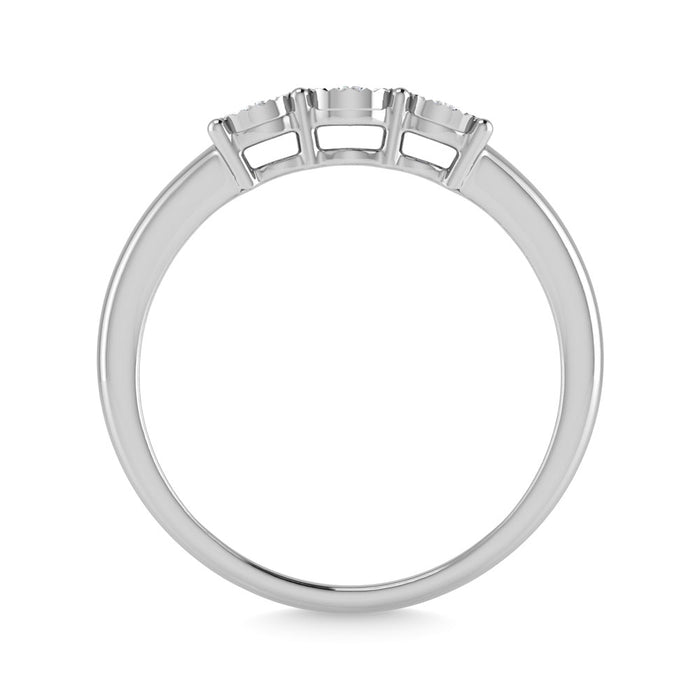 Diamond 1/20 Ct.Tw. Triology Ring in 10K White Gold