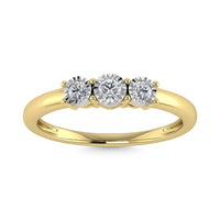 Thumbnail for Diamond 1/20 Ct.Tw. Triology Ring in 10K Yellow Gold