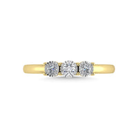 Thumbnail for Diamond 1/20 Ct.Tw. Triology Ring in 10K Yellow Gold