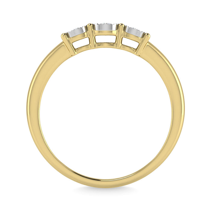 Diamond 1/20 Ct.Tw. Triology Ring in 10K Yellow Gold