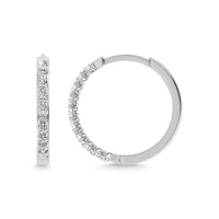 Thumbnail for Diamond 1/2 Ct.Tw. Hoop Earrings in 14K White Gold
