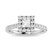Thumbnail for Diamond 1 Ct.Tw. Princess Shape Engagement Ring in 10K White Gold