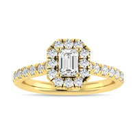 Thumbnail for Diamond 1 Ct.Tw. Emerald Shape Engagement Ring in 10K Yellow Gold