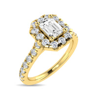 Thumbnail for Diamond 1 Ct.Tw. Emerald Shape Engagement Ring in 10K Yellow Gold