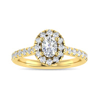 Thumbnail for Diamond 1 Ct.Tw. Oval Shape Engagement Ring in 10K Yellow Gold