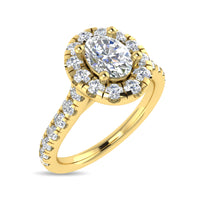 Thumbnail for Diamond 1 Ct.Tw. Oval Shape Engagement Ring in 10K Yellow Gold