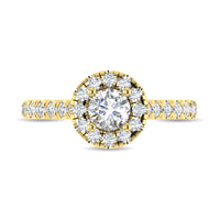 Thumbnail for Diamond 1 Ct.Tw. Round Shape Engagement Ring in 14K Yellow Gold