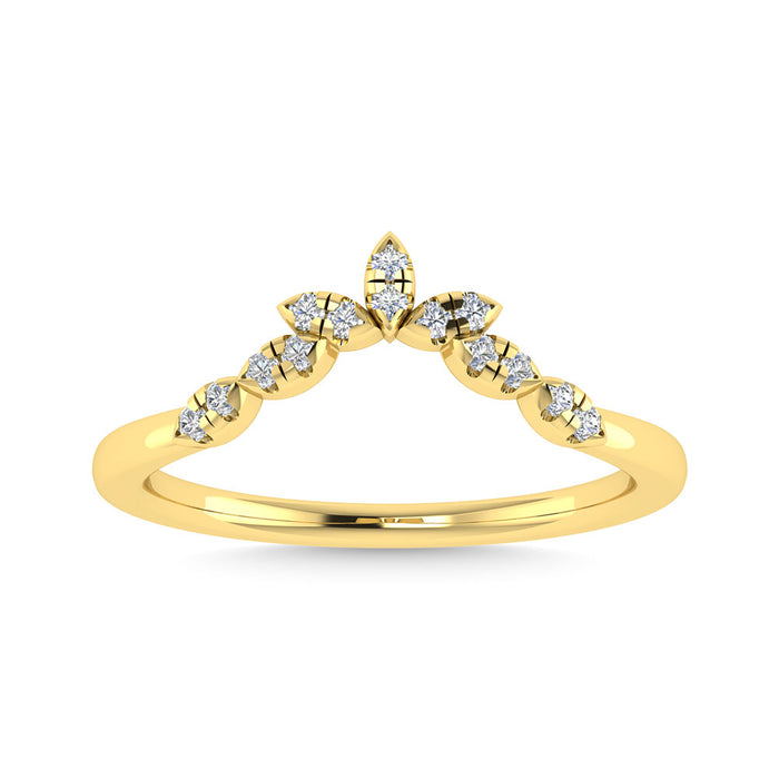 Diamond 1/10 Ct.Tw. Anniversary Band in 14K Yellow Gold