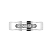Thumbnail for Diamond 1/4 Ct.Tw. Mens Wedding Band in 14K White Gold