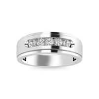 Thumbnail for Diamond 1/2 Ct.Tw. Mens Wedding Band in 14K White Gold