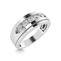 Thumbnail for Diamond 1/2 Ct.Tw. Mens Wedding Band in 14K White Gold