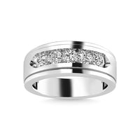 Thumbnail for Diamond 1 Ct.Tw. Mens Wedding Band in 14K White Gold