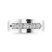 Thumbnail for Diamond 1 Ct.Tw. Mens Wedding Band in 14K White Gold
