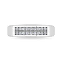 Thumbnail for Diamond 1/4 Ct.Tw. Mens Wedding Band in 10K White Gold
