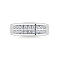 Thumbnail for Diamond 1/2 Ct.Tw.Mens Wedding Band in 10K White Gold
