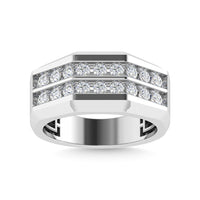Thumbnail for Diamond 1 Ct.Tw.Mens Wedding Band in 10K White Gold