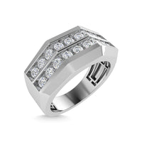 Thumbnail for Diamond 1 Ct.Tw.Mens Wedding Band in 10K White Gold