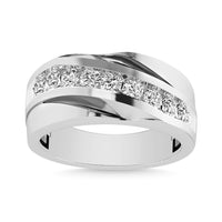 Thumbnail for Diamond 1 Ct.Tw.Mens Wedding Band in 10K White Gold